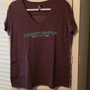 Crossfit Krypton Slim Fit V-Neck Tee, xxl